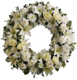 Wreath - Round White