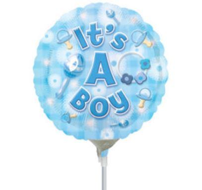 New Baby Boy Balloon On Stick