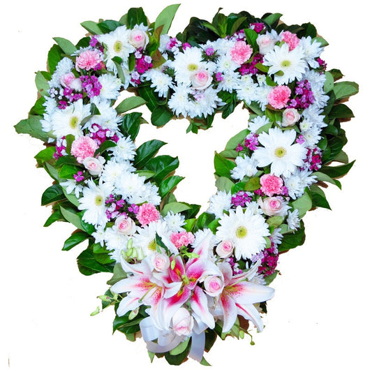 Wreath - Heart Pink